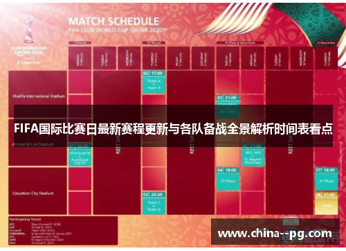 FIFA国际比赛日最新赛程更新与各队备战全景解析时间表看点